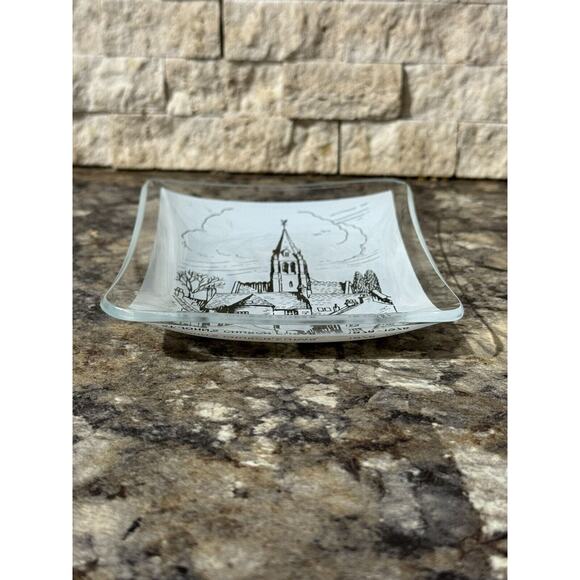 Vtg Dish Ashtray St. John’s Church Cupar Souvenir Ashtray Jewelry‎ Tray - Picture 3 of 3